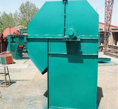 高頻斗提機(jī)向筒行落機(jī)頭自或料在機(jī)果上部